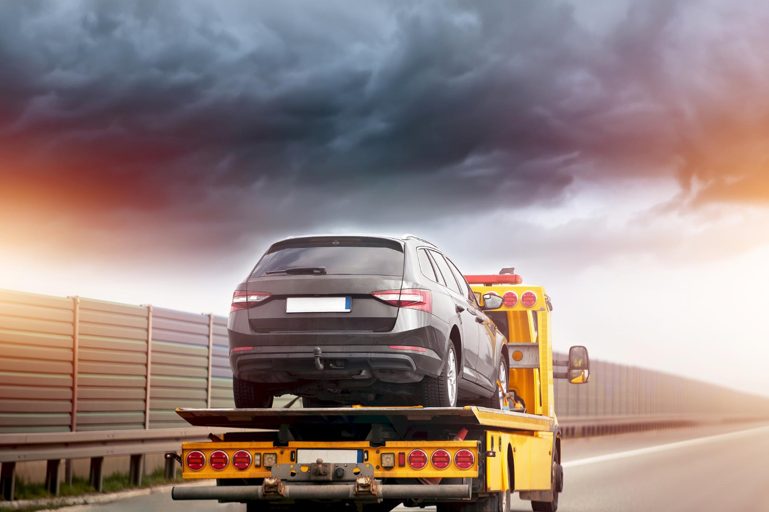 Car being transported